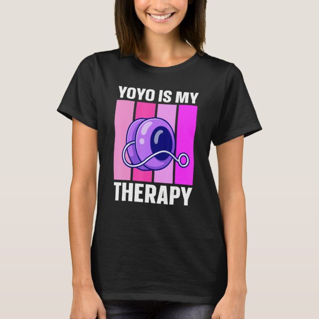 T-shirt Yo Yo Est Mon Thérapie Rétro Yo Yo Yo (Devant)