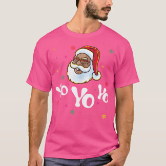T-shirt Yo Yo Yo Santa Claus Afro American Africa Black Hi