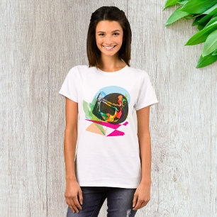 T-shirt Yoga Abstrait coloré Pose Fitness et bien-être