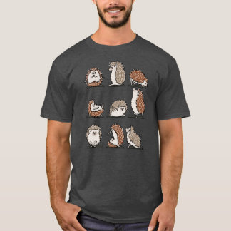 T-shirt Yoga au hérisson amis drôles