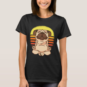 T-shirt Yoga avec un adorable Pug 791