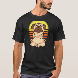 T-shirt Yoga Carlin méditation Bouddhisme de chien Chakra 