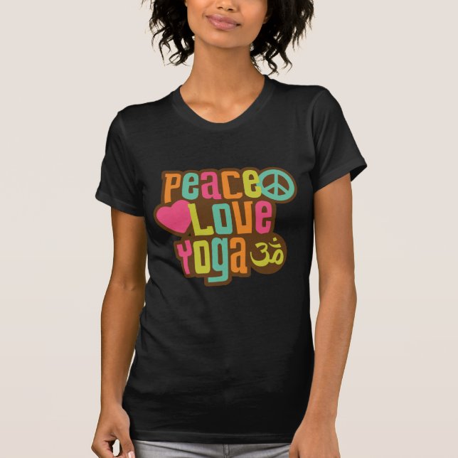 T-shirt Yoga d'amour de paix (Devant)