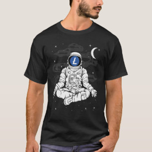 T-shirt Yoga d'astronaute Litecoin Ltc Coin vers la Lune C