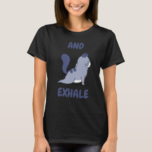 T-shirt Yoga de chat et expiration de chat Animal de com