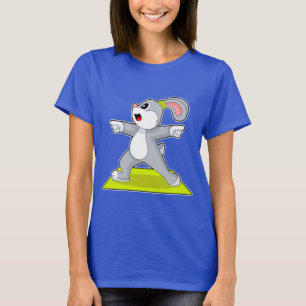 T-shirt Yoga de lapin gymnastique fitness