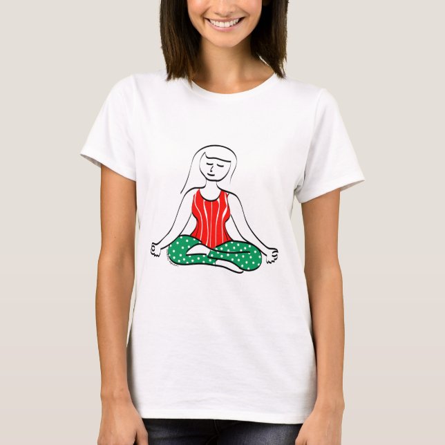 T-shirt Yoga de Noël (Devant)