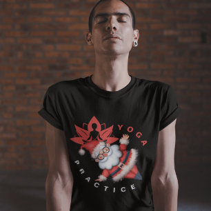 T-shirt Yoga de vacances avec Père Noël Parfait pour xms Y