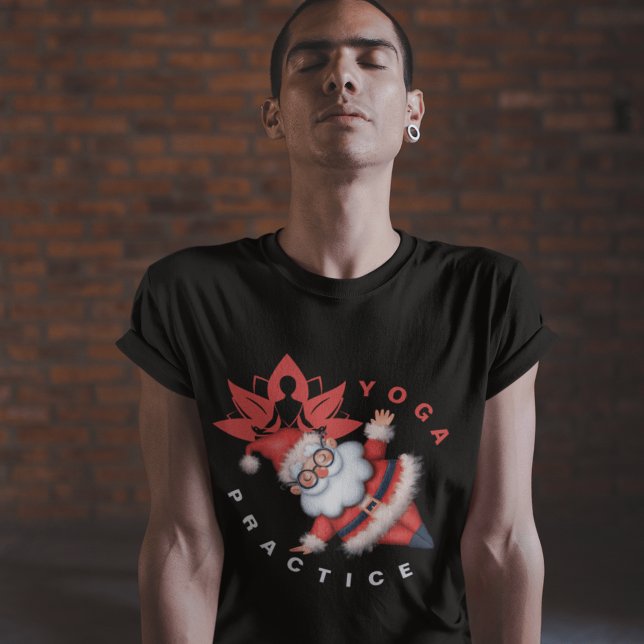 T-shirt Yoga de vacances avec Père Noël Parfait pour xms Y (Créateur téléchargé)