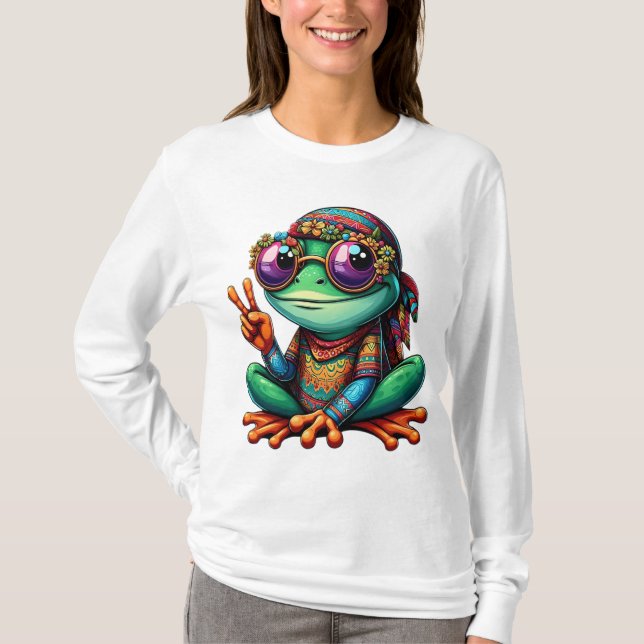 T-shirt Yoga drôle de grenouille (Devant)