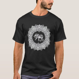 T-shirt Yoga Éléphant Mandala Ganesha Chakra Tribal