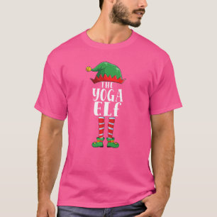 T-shirt Yoga Elf Funny Matching Family Group Christmas Paj