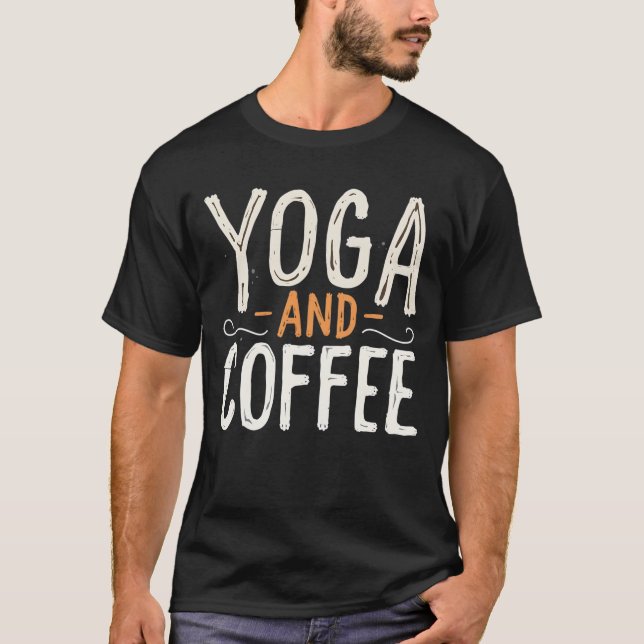 T-shirt Yoga et café (Devant)