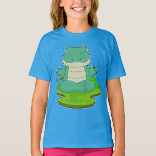 T-shirt Yoga Fitness Méditation Crocodile