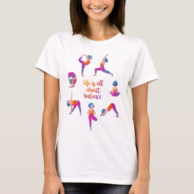 T-shirt Yoga girl entraînement (Devant)