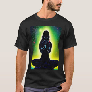 T-shirt Yoga Girl Female Sun Salutation Meditation Chakra 