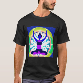 T-shirt Yoga Girl Female Sun Salutation Meditation Chakra 