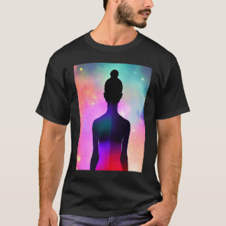 T-shirt Yoga Girl Female Sun Salutation Meditation Chakra 