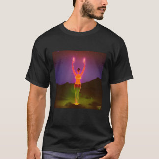 T-shirt Yoga Girl Female Sun Salutation Meditation Chakra 