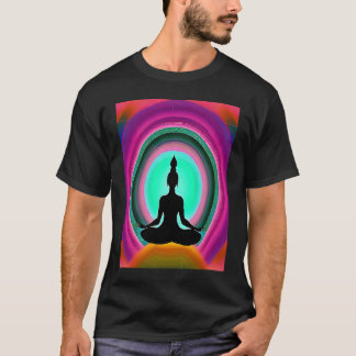 T-shirt Yoga Girl Female Sun Salutation Meditation Chakra