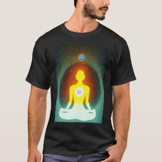 T-shirt Yoga Girl Female Sun Salutation Meditation Chakra 