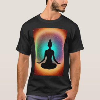 T-shirt Yoga Girl Female Sun Salutation Meditation Chakra 