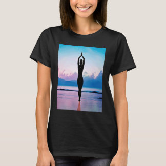 T-shirt Yoga Girl Female Sun Salutation Meditation Chakra