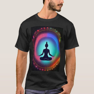 T-shirt Yoga Girl Female Sun Salutation Meditation Chakra 