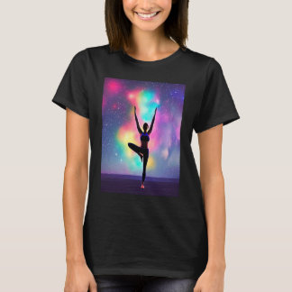 T-shirt Yoga Girl Female Sun Salutation Meditation Chakra