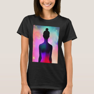 T-shirt Yoga Girl Female Sun Salutation Meditation Chakra 