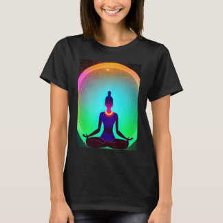 T-shirt Yoga Girl Female Sun Salutation Meditation Chakra