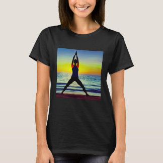 T-shirt Yoga Girl Female Sun Salutation Meditation Chakra 