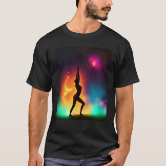 T-shirt Yoga Girl Female Sun Salutation Meditation Chakra