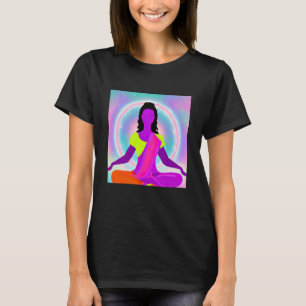 T-shirt Yoga Girl Femme Sun Salutation Méditation Chakra