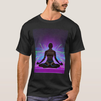 T-shirt Yoga Girl Femme Sun Salutation Méditation Chakra