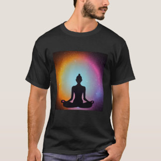 T-shirt Yoga Girl Femme Sun Salutation Méditation Chakra
