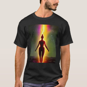 T-shirt Yoga Girl Femme Sun Salutation Méditation Chakra