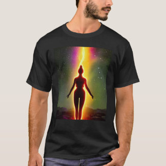 T-shirt Yoga Girl Femme Sun Salutation Méditation Chakra