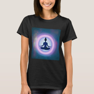 T-shirt Yoga Girl Femme Sun Salutation Méditation Chakra