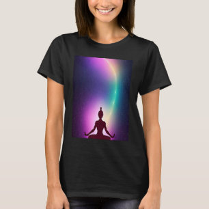 T-shirt Yoga Girl Femme Sun Salutation Méditation Chakra