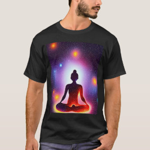 T-shirt Yoga Girl Femme Sun Salutation Méditation Chakra