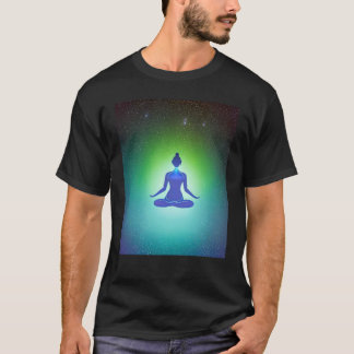 T-shirt Yoga Girl Femme Sun Salutation Méditation Chakra