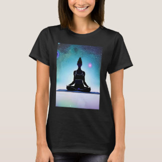 T-shirt Yoga Girl Femme Sun Salutation Méditation Chakra