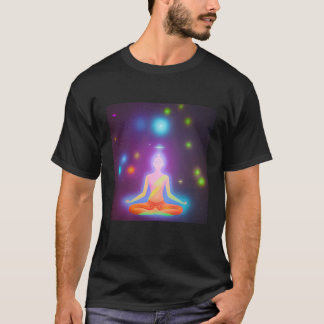 T-shirt Yoga Girl Femme Sun Salutation Méditation Chakra