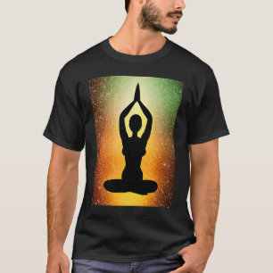 T-shirt Yoga Girl Femme Sun Salutation Méditation Chakra