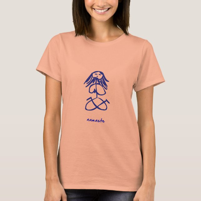 T-shirt Yoga Girl namaste (Devant)