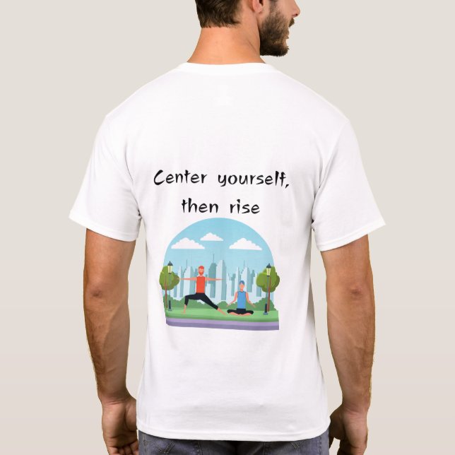 T-shirt Yoga guerrier conscient avec (Dos)
