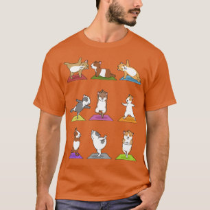 T-shirt Yoga Guinée méditation porc Yogi Namaste Sport Cad