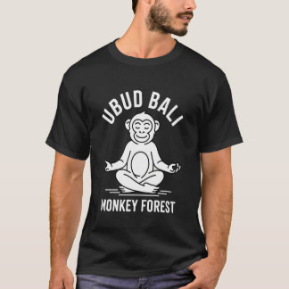 T-shirt Yoga Lotus Monkey Forest Ubud Bali Souvenir