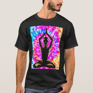 T-shirt Yoga Namaste Moon Cravate Die Buddha Pose